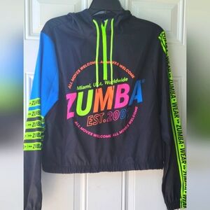 Zumba Black Hoodie with Neon Accents
